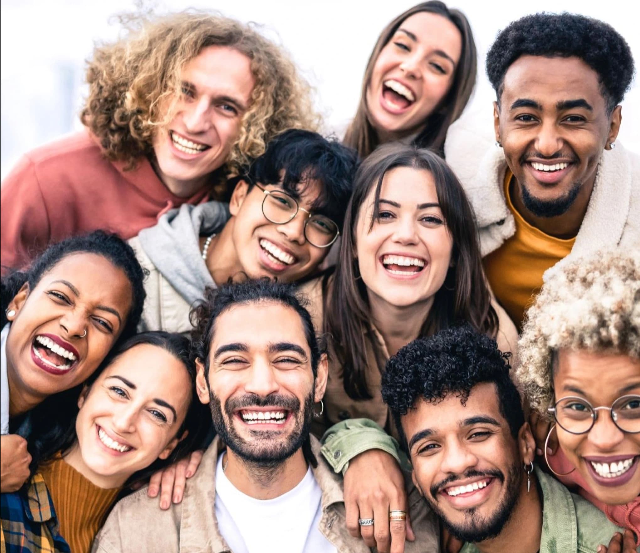 Diverse team working together