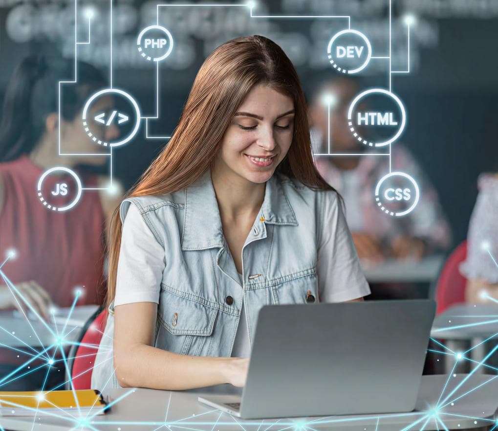 Education professionals using technology